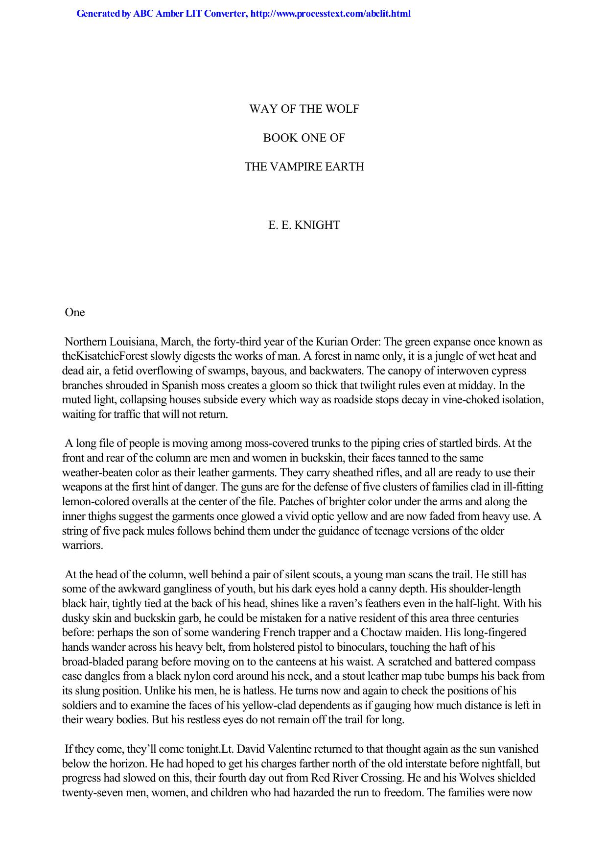 The Way of the Wolf (1 of 2)