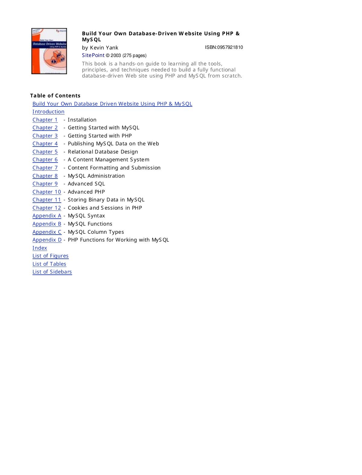 Build Your Own Database Driven Website Using PHP & MySQL